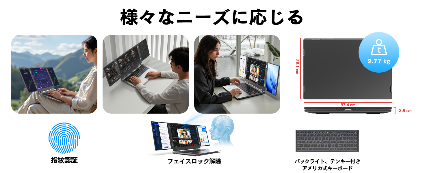 ヤマダモール | 3画面ゲーミングノートパソコン16型 Windows11搭載 WPS